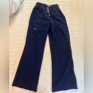 Figs Navy Isabel Wide Leg Scrub Pants XS